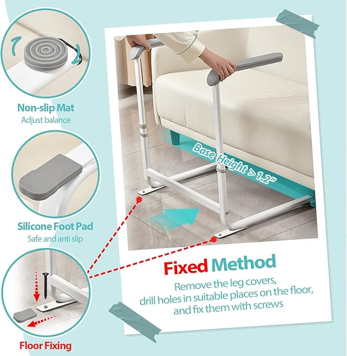 Adjustable Couch Stand Assist, Sit to Stand Lift for Elderly, Chair Lift Assist Devices for Seniors, Handicap Accessories for Daily Living, Standing Aids for Disabled and Elderly(Gray)