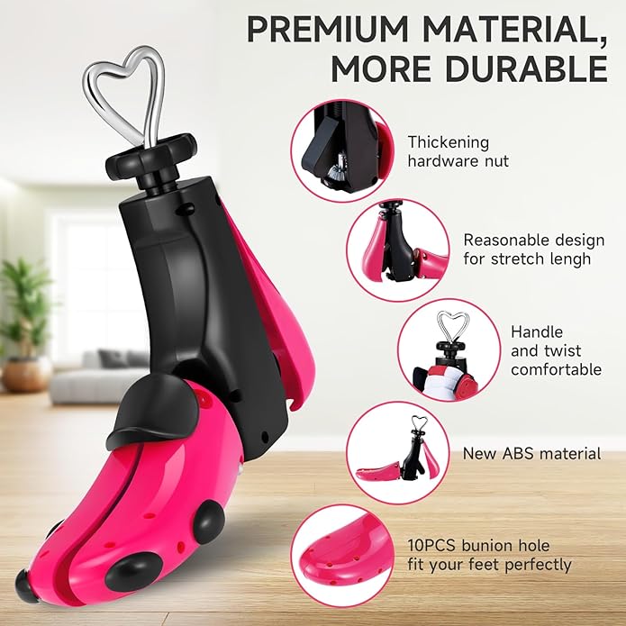 Shoe Stretcher Men, Women Leather Boot Stretcher for Wide Feets, Shoe Tree Adjustable Boot Widener Stretcher