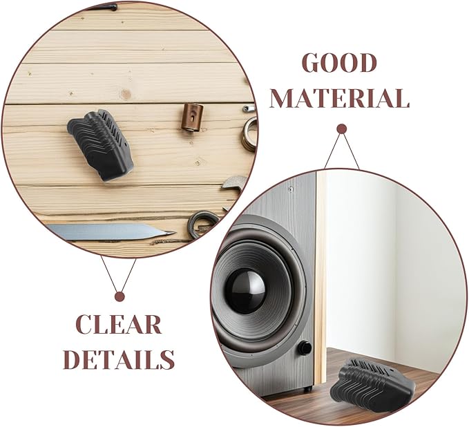 20pcs Anti-Collision Speaker Corner Cover Iron Wrap Protector for Furniture Cabinets Edge Guard for Speakers Black Corner Protectors