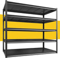 REIBII 48.2" W Garage Shelving, Metal Shelving 3000LBS, Storage Shelves Adjustable Metal Shelf, Industrial 5 Tier Shelves for Basement Pantry Warehouse Supermarket, 72.2" H x 24.2" D x 48.2" W