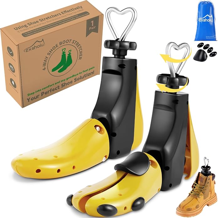 Shoe Stretcher Men, Women Leather Boot Stretcher for Wide Feets, Shoe Tree Adjustable Boot Widener Stretcher