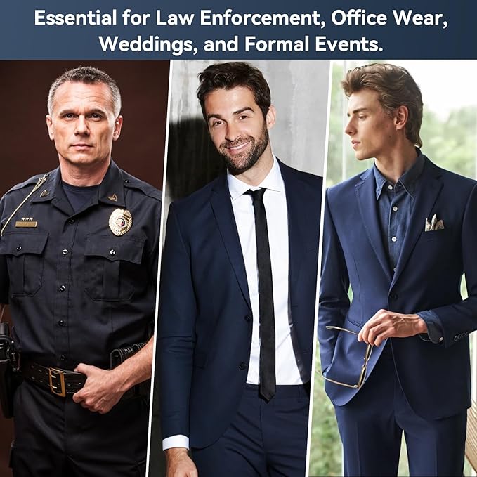 Shirt Stays for Men, Premium Y-Style Adjustable Soft Smooth Elastic Sock Garters with Reinforced Non-Slip Clips, Keep Shirts Tucked, Ideal for Police, Military, and Professionals (1 Pair)