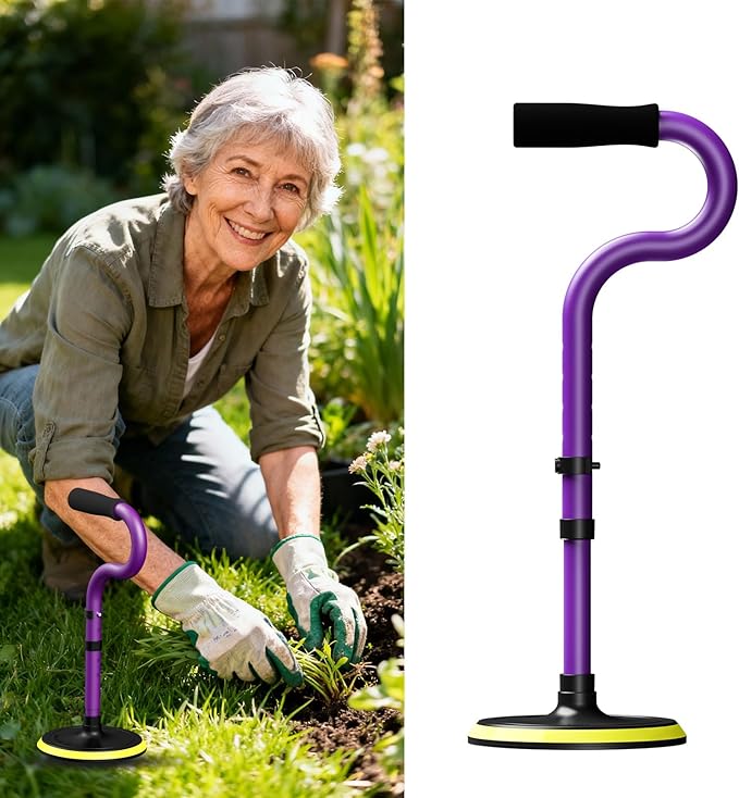 Mobility Aids Tool Device to Help Get up from Floor Standing Aids & Supports Assist Devices for Seniors, Standing Mobility Aid for Elderly Rising Indoors Garden Housework Bedroom Bathroom Matte Purple