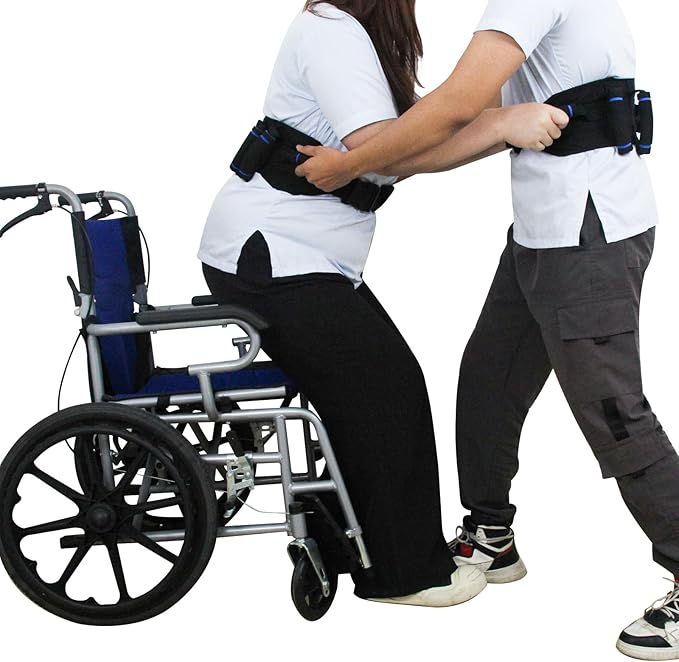 Gate Belt for Elderly with 7 Handles,Gait Belts Transfer Belt for Seniors, Adjustable Lift Belts for Elderly (27-45 inches) Quick Release Gait Belt，Patient Transfer Belt for Disabled