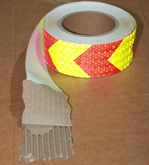 Reflective Tape 2 inch X 66 feet, Outdoor Waterproof Hazard Conspicuity Safety Warning Industrial Marking Tape