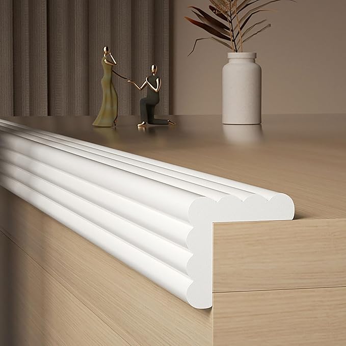 Edge Corner Protector, W-Shaped Sharp Edge Safety Corner Edge Foam Padding, Edge Guards Bumpers, Proofing Furniture Edge Protector for Table Edges & Sharp Corners(White,1 Pack)