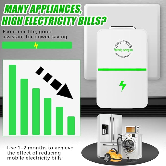 Ecowatt Saving Device Powernova Electricity Save Box Voltpro Esaver Reduce Electricity Waste by 50% for Household Office Markets Us Plug 90v-250V 30KW (4PCS)