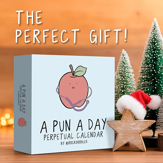 Perpetual Daily Pun Calendar | 365 Hilarious Puns for Home or Office, Wordplay to Brighten, Amuse, and Entertain Every Day of the Year | Great Gift for Pun Lovers, Coworkers, Friends & Family