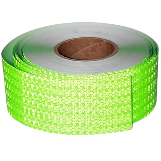 Green Reflective Tape Outdoor Waterproof 3 inch, High Visibility Hazard Conspicuity Safety Industrial Marking Tape (166 feet)