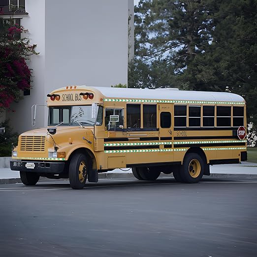 Reflective Tape Green and White 4 inch X 166 feet, Outdoor Waterproof Hazard Conspicuity Safety Industrial Marking Tape