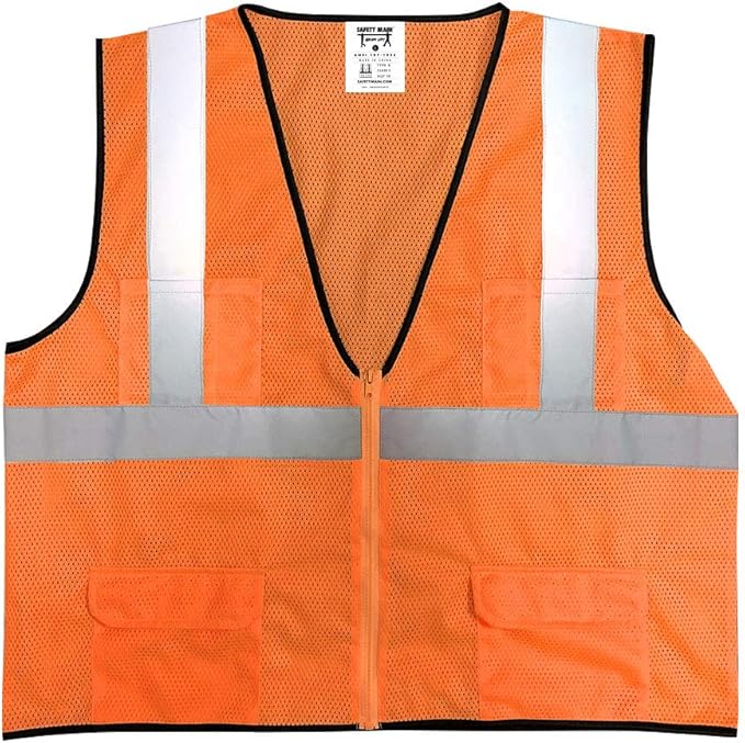 Economy High Visibility All Mesh Vest, Orange, 5X-Large, 10 PacK