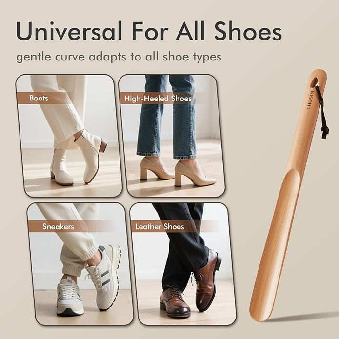 Shoe Horn Long Handle for Seniors Men Women, Small Shoe Spoon for Kids, 2pcs Boot Horn Shoe Helper for Home or Travel