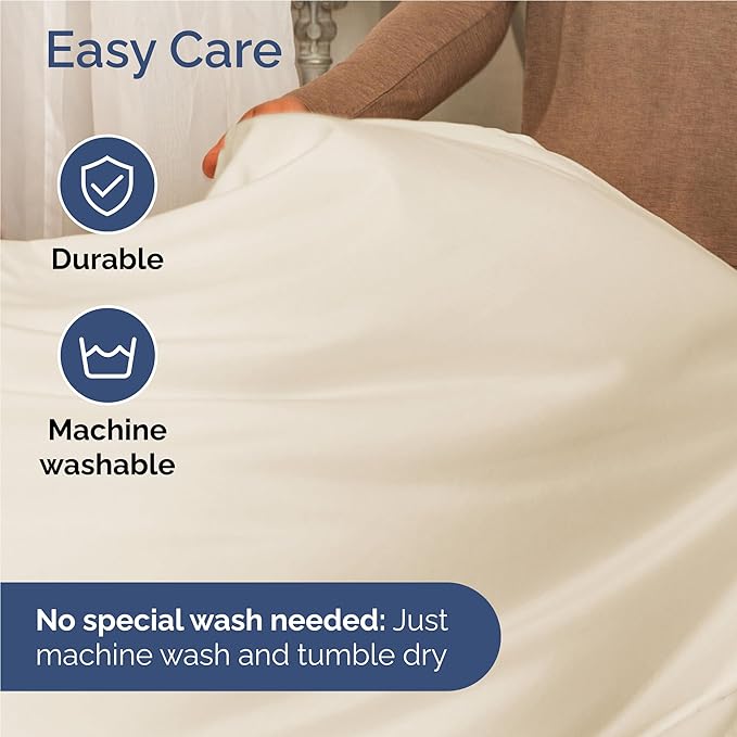 Twin XL 4 Piece Sheet Set - Cooling & Breathable Bed Sheets - Hotel Luxury Bed Sheets for Women, Men, Kids & Teens - Bedding w/Deep Pockets & Easy Fit - Soft & Wrinkle Free - Twin XL Off White Sheets