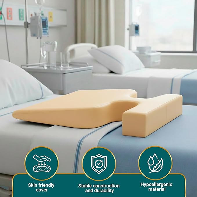 EASY SPA Medical Breast Pillow for Larger Bust Sizes(AA-C+) - Wedge Cushion for Post-Surgery, Mastectomy Aid Prone Therapy Cushion for Breast Surgery Recovery
