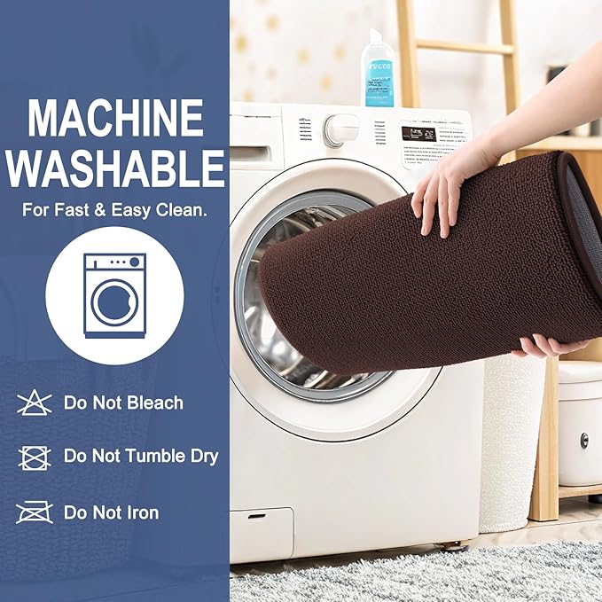 OLANLY Thick Memory Foam Bath Mat Rug 24x16, Extra Soft Absorbent Bathroom Rug, Quick Dry Bath Mats, Non-Slip, Machine Washable Carpet for Bathroom, Tub and Shower, Home Decor Accessories, Brown