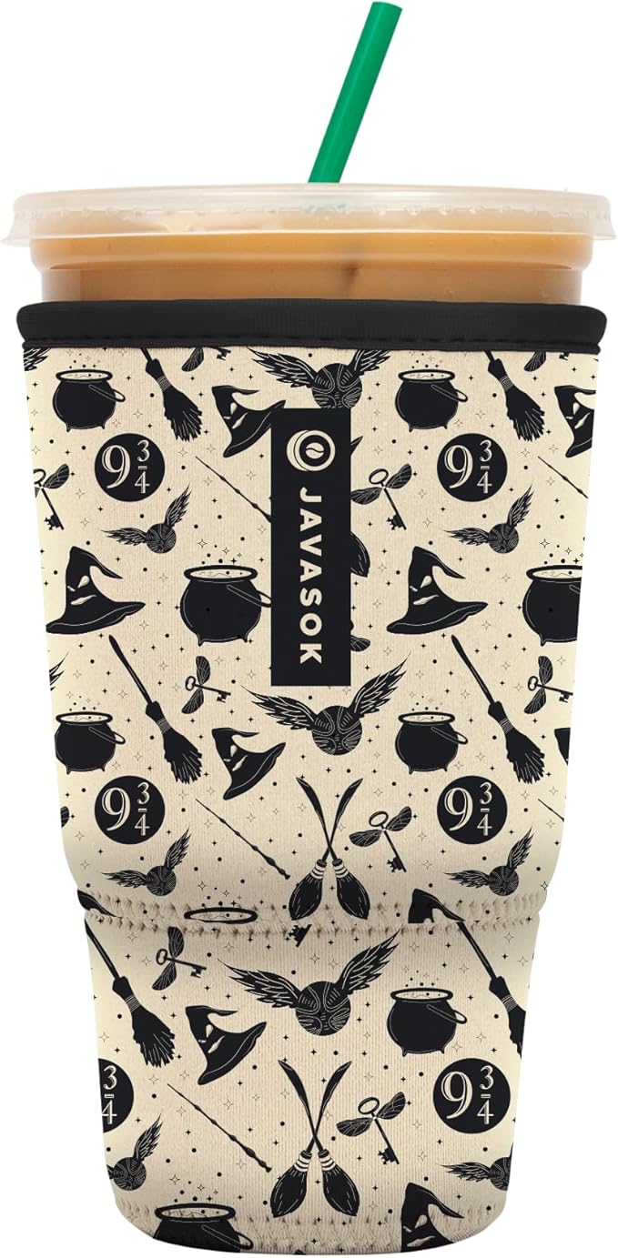 Sok It JavaSok Iced Coffee & Cold Soda Insulated Neoprene Cup Sleeve (Wizard's Walk, XLarge: 38-42oz)