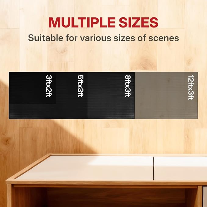 NORTHSKY Olympia Anti Fatigue Mat, Fatigue Mats for Standing, Ribbed, 12 x 3 ft, 5/8" Thick, Waterproof PU, Slip-Resistant, High-Density Memory Foam, for Garage Repair, Kitchen&Balcony