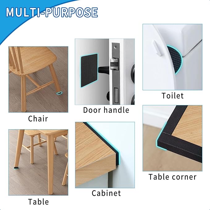 Premium Furniture Pads,Thick Non-Slip Pad Foot Cover Self-Furniture Gripper - Stops Slide - Adhesive Pads – Protectors (12PCS)
