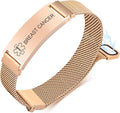 VNOX Medical Alert Id Bracelet for Men Women, Custom Engraving Adjustable Stainless Steel Customizable Mesh Emergency Survival Medic Bracelets Wristband Loop Band with Replacement Tag