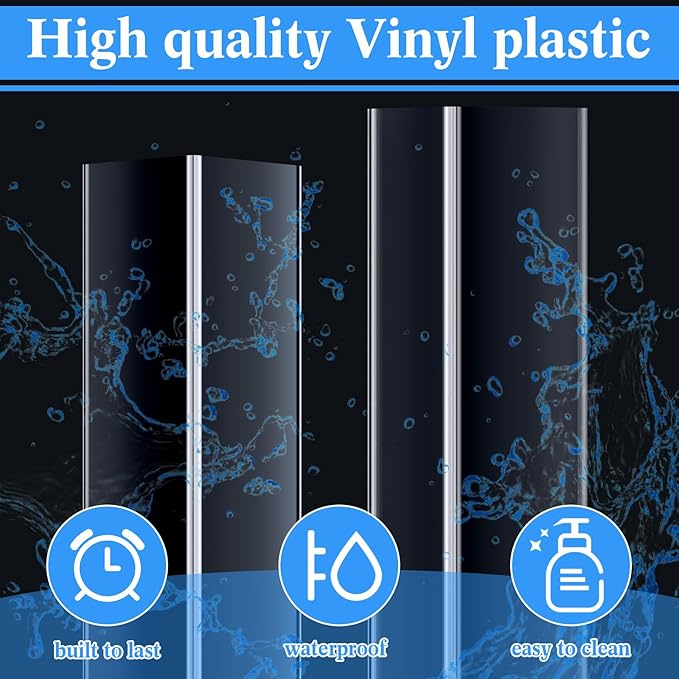 Sasylvia 10 Pcs 2-3/8 x 48 Inches Wall Corner Protector Guards, Avoid Scratching Scuffs, Vinyl Corner Trim Molding, Ease Install and Cleaning for Door Countertop Furniture Cabinet Protection (Clear)