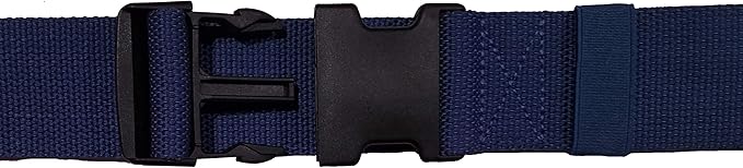 Gait Belt with Plastic Buckle by LiftAid - Transfer and Walking Aid with Belt Loop Holder for Assisting Therapist, Nurse, Home Care - 60"L x 2"W (Navy Blue)