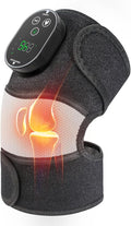 Cordless Heated Knee Massager, FSA Eligible 3-in-1 Electric Massager with Heating Pad for Elbow Shoulder Pain Relief Wrap with 3 Vibration & 6 Heating Modes