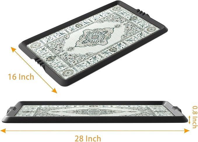 Rubber Boot Tray,Non-Slip Boot Mat with Lip,Waterproof Shoe Tray,Indoor Outdoor Multi Use Catch All Trays,Cleaning Mat for Entryway,Pets Garden,Mudroom,Garage