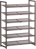 6-Tier Metal Large Shoe Rack,Tall Shoe Rack for Closet,entryway,Garage, with Adjustable Flat or Angled Shelves, Hold 20-26 Pairs Shoes