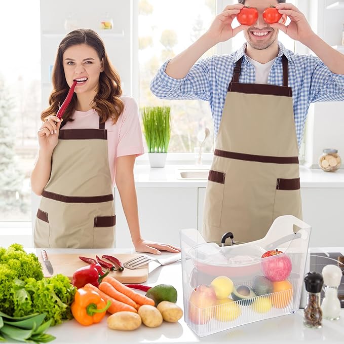 4 Pcs Plastic Freezer Organizer Bins with Wheel Tall Narrow Kitchen Pantry Organizer Snack Storage Containers for Office Refrigerator(10 x 13.3 x 3.5 Inch)