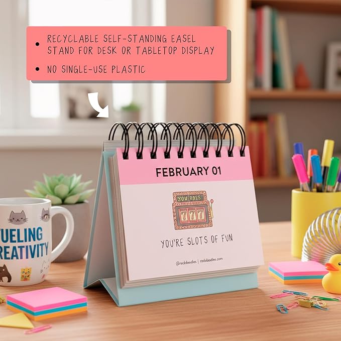 Perpetual Daily Pun Calendar | 365 Hilarious Puns for Home or Office, Wordplay to Brighten, Amuse, and Entertain Every Day of the Year | Great Gift for Pun Lovers, Coworkers, Friends & Family