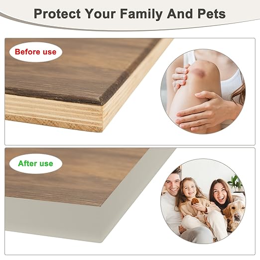 U-Shape Edge Banding, 0.98 Inch x 32.8 FT Self Adhesive Rubber Edge Trim Flexible TPE Corner Protector for Desk/Shelves/Furniture/Countertop/Table/Cabinet/Plywood [Khaki]