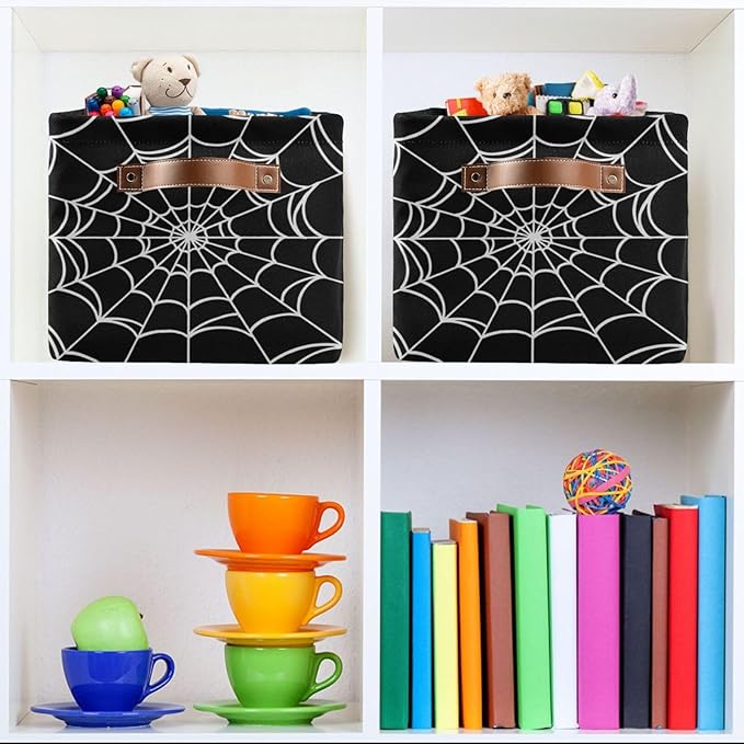 Storage Basket Storage Bins Organizer Bag Collapsible Closet Shelf Baskets Cube with handle for Cloth Book 14.2×10.2×8.3 IN