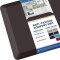 KitchenClouds Kitchen Mat Cushioned Anti Fatigue Rug 24"x70" Waterproof, Non Slip, Standing and Comfort Desk/Floor Mats for House Sink Office (Chocolate)
