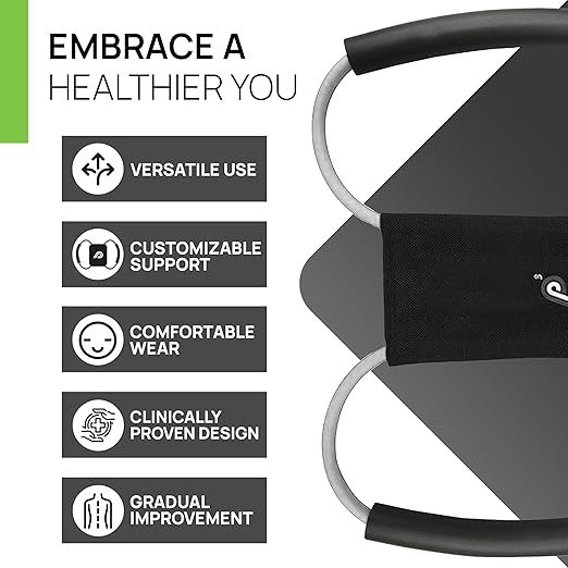 PRIMEKINETIX PostureMedic Dynamic Posture Corrector - Active Resistance Training System for Upper Back Strengthening & Shoulder Alignment - Stretches Chest, Strengthens Back - Doctor Recommended - Size L (Silver)