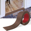 Threshold Ramps for Doorways Self-Adhesive Rubber Ramps for Door Threshold Rubber Door Threshold Ramp for Wheelchair Stroller Scooter Reducer Ramp (Brown, 3” Wide x 3.3' Long)