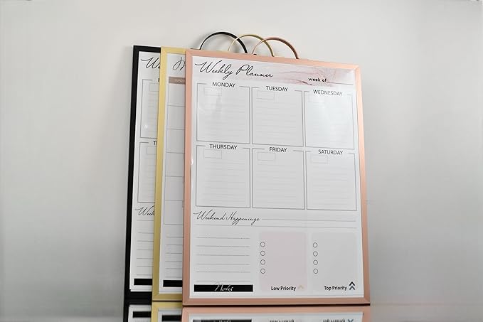 Magnetic Dry Erase Whiteboard 12x16 with Stand – Single-Sided Desktop White Board with Black Aluminum Frame – Includes Markers, Eraser & Magnets for Home, Office or Classroom