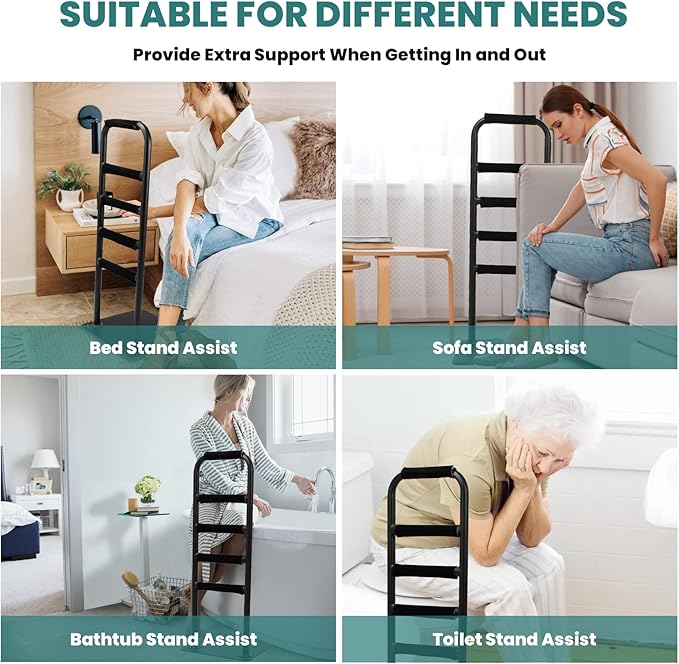 Couch Stand Assist, Stand Assist Aid for Elderly, Heavy Duty Standing Aids & Supports with Non-Slip Covers, Five Heights Sit to Stand Lift
