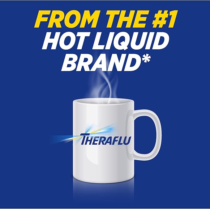 Theraflu Combo Daytime and Nighttime Severe Cold Relief Honey Lemon Flavor Powder and Daytime Severe Cold Relief Berry Burst Flavor Powder, 6 Day + 6 Nighttime, and 6 Berry Burst Packets