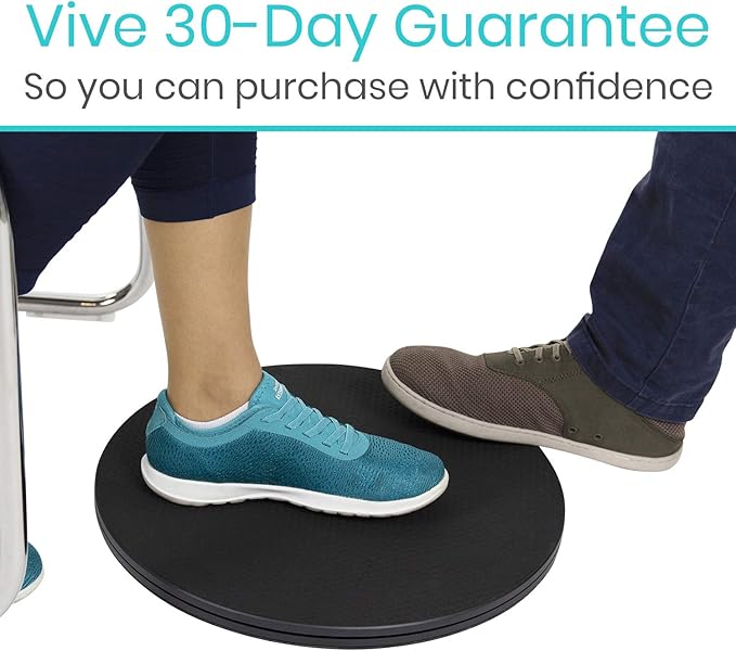 Vive 360° Pivot Disc - Patient Transfer Device for Elderly & Disabled - Swivel Turning Board 360 Degree Rotation - Handicap Senior & Stroke Disability Aid - Rotating Lazy Susan Turning Assist Pad