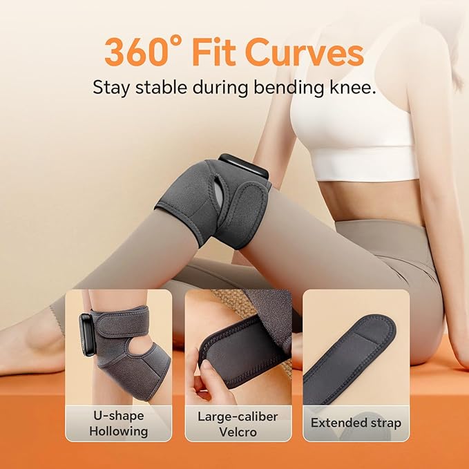 Foot Massager with Heat, Knee Shoulder Elbow 3 in 1 Feet Massager, Heated Knee Massager, Shoulder Massager with Heat Vibration, 210 mins Battery, Cordless Portable, Touchscreen Control (Grey)
