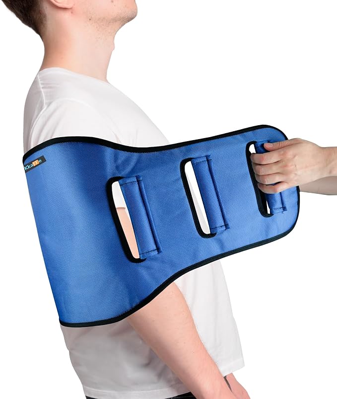 Transfer Belt Transfer Sling for Nursing Patients, Standing & Supports & Transfer Aids for Elderly, Gait Belt for Patient Care, Transfer Belt for Bedridden Patient (Blue)