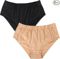 Easy Adapt Women's Tear-Away Underwear, for Patients, Elders, Pack of 2. (Nude+Black, Small)