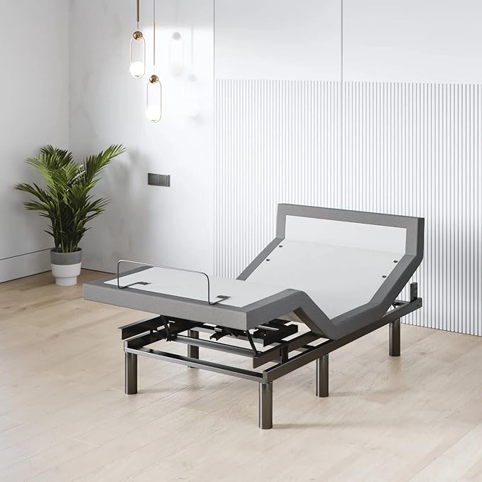 Sven & Son Harmony Adjustable Bed Base, Head and Foot Lift, Massage, Under-Bed Lights, USB, Gel Memory, Zero Gravity Smart Frame - Twin XL