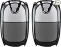 Collapsible Pop Up Laundry Hamper, Extra Large Mesh Foldable Laundry Basket Bag, 28" x 16" x 16", 2 Pack (Black)