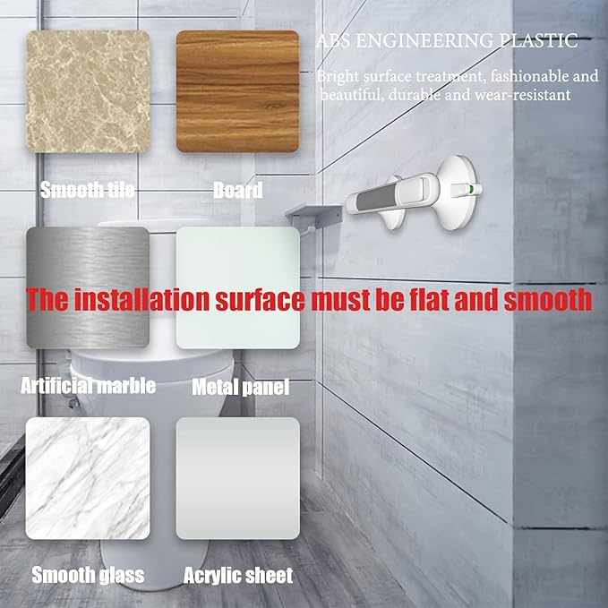 Shower Handles for Elderly Suction, Grab Bars for Bathtubs and Showers, Suction Grab Bars for Shower, Shower Grab Bars for Seniors, Shower Bars Safety with Indicators, No Drilling Waterproof