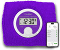 Coolfire - Vibrating Alarm Clock Sweatband, Silent Wake Yourself Up Wristband Vibrating Alarm Watch for Couples, Students, Easy to Set on User-Friendly App, Hearing Impaired, USB Chargeable (Purple)
