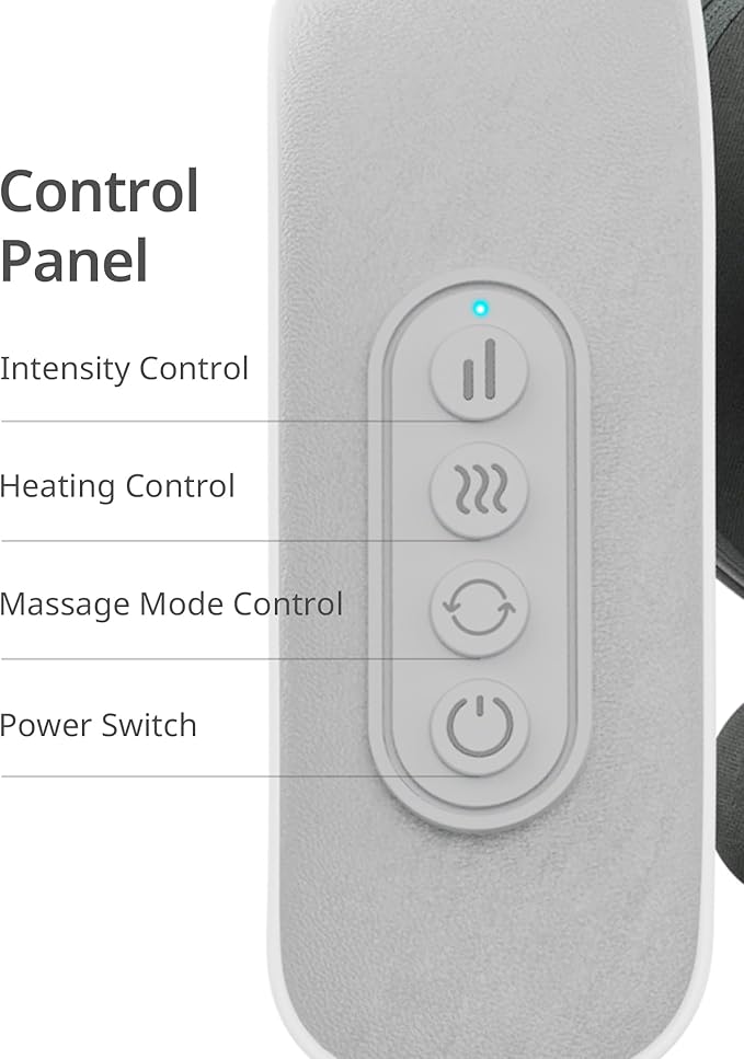 Cordless Shiatsu Neck and Back Massager with Heat, 10 Mins x 12 Uses, 3 Massage Modes & 2 Intensity Levels, 3D Kneading Deep Tissue for Pain Relief, Voice Prompt & Smart Memory, Relax for Women, Men