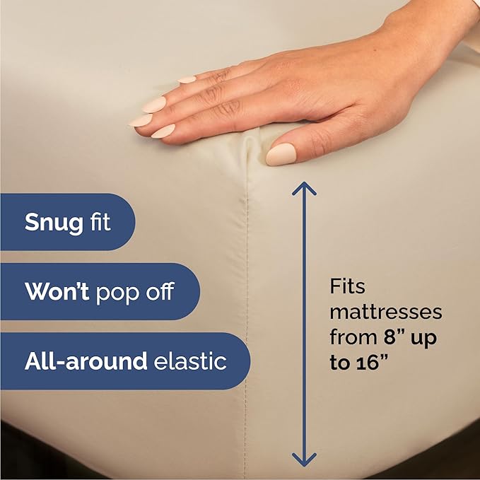 Cal King 6 Piece Sheet Set - Cooling & Breathable Bed Sheets - Hotel Luxury Bed Sheets for Women, Men, Kids & Teens - Bedding w/Deep Pockets & Easy Fit - Soft & Wrinkle Free - Cal King Wheat Sheets