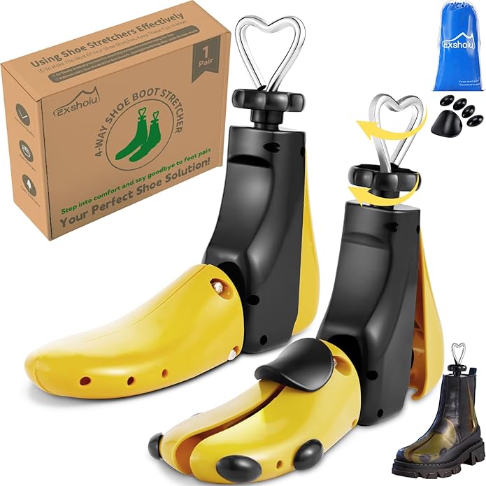 Shoe Stretcher Men, Women Leather Boot Stretcher for Wide Feets, Shoe Tree Adjustable Boot Widener Stretcher