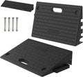 4.3" Rise Rubber Threshold ramp for Doorway/Cars, Step/Stair Rubber ramp with with Non-Slip Surface for wheelchairs/Curb/shed, 2200Pounds Load Capacity.